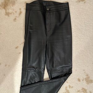 Free People High-Waisted Leather Pants